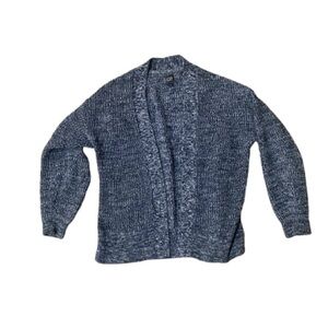 GAP Women’s Heathered Blue Open-Front Cardigan